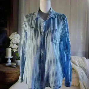 Lucky Brand Stripe Button Down Shirt